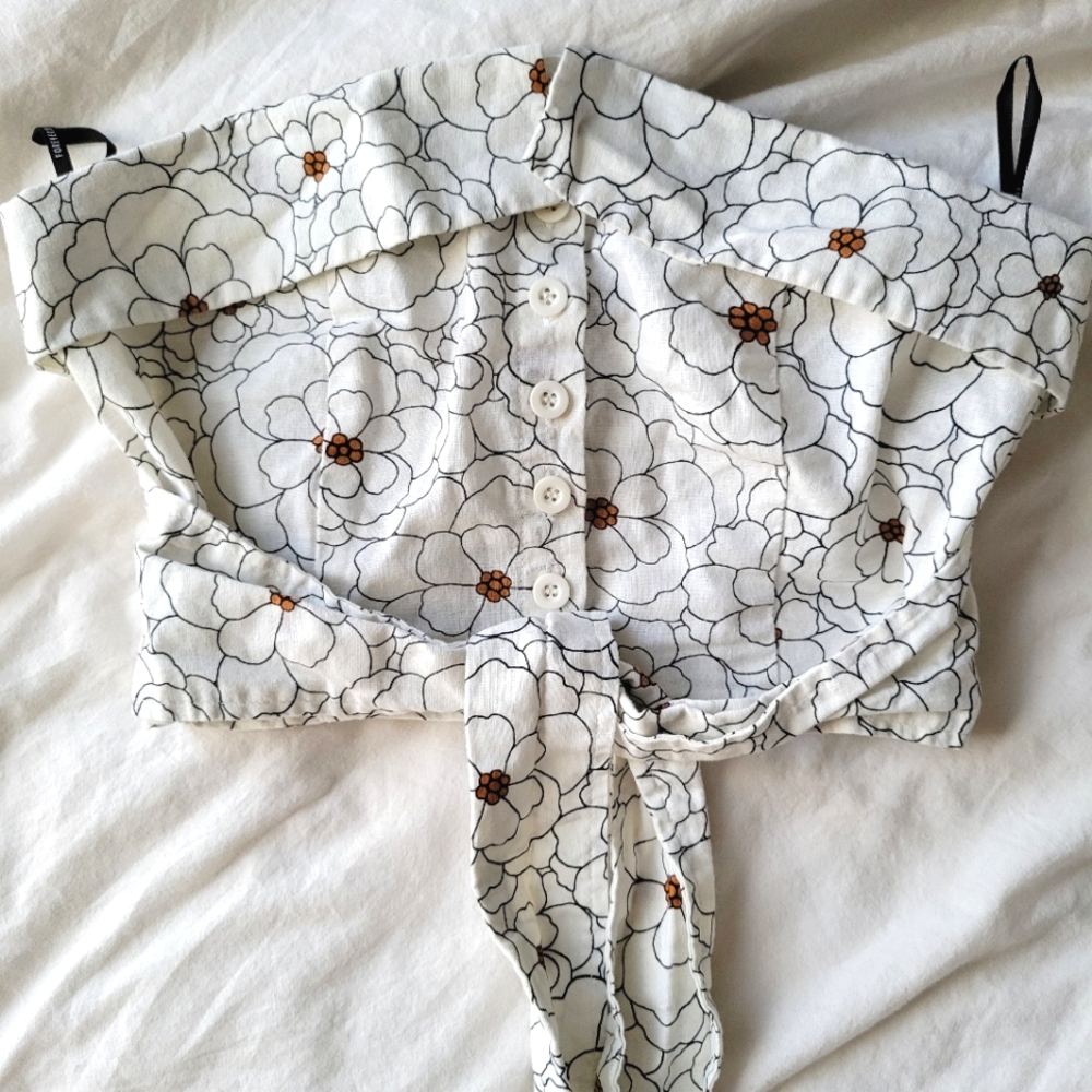 Floral Crop top bustier